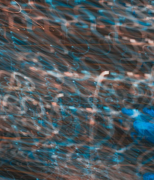 Abstract blue light waves representing energy and inner stability