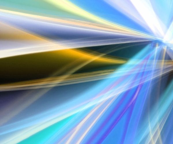 Flowing abstract shapes representing body energy and harmony